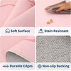 Garvee Camel Rug for Entryway Floor, Solid Bow Rugs for Bedroom Dorm, 2×3 Washable Rug Soft Low Pile Non Slip Kitchen Mat for Laundry Room Nursery Bedroom Decor Bathroom Carpet(Pink)
