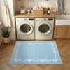 Garvee Camel Rug for Entryway Floor, Solid Bow Rugs for Bedroom Dorm, 2×3 Washable Rug Soft Low Pile Non Slip Kitchen Mat for Laundry Room Nursery Bedroom Decor Bathroom Carpet(Blue)
