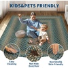 Garvee Easy Jute 4×6 Outdoor Rug Washable Non Slip Braided-Print Neutral Rugs for Living Room Ultra-Thin Non-Shedding Foldable Rug Indoor Outdoor Farmhouse Rugs for Bedroom Kitchen Porch Orange/Brown(Green/Camel)