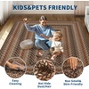 Garvee Easy Jute 4×6 Outdoor Rug Washable Non Slip Braided-Print Neutral Rugs for Living Room Ultra-Thin Non-Shedding Foldable Rug Indoor Outdoor Farmhouse Rugs for Bedroom Kitchen Porch Orange/Brown(Orange/Brown)