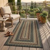 Garvee Easy Jute 4×6 Outdoor Rug Washable Non Slip Braided-Print Neutral Rugs for Living Room Ultra-Thin Non-Shedding Foldable Rug Indoor Outdoor Farmhouse Rugs for Bedroom Kitchen Porch Orange/Brown(Rust/Black)