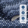 Garvee Easy Jute 4×6 Outdoor Rug Washable Non Slip Braided-Print Neutral Rugs for Living Room Ultra-Thin Non-Shedding Foldable Rug Indoor Outdoor Farmhouse Rugs for Bedroom Kitchen Porch Orange/Brown(Navy Blue)