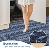 Garvee Easy Jute 4×6 Outdoor Rug Washable Non Slip Braided-Print Neutral Rugs for Living Room Ultra-Thin Non-Shedding Foldable Rug Indoor Outdoor Farmhouse Rugs for Bedroom Kitchen Porch Orange/Brown(Navy Blue)