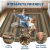 Garvee Easy Jute 4×6 Outdoor Rug Washable Non Slip Braided-Print Neutral Rugs for Living Room Ultra-Thin Non-Shedding Foldable Rug Indoor Outdoor Farmhouse Rugs for Bedroom Kitchen Porch Orange/Brown(Rust/Black)