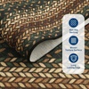 Garvee Easy Jute 4×6 Outdoor Rug Washable Non Slip Braided-Print Neutral Rugs for Living Room Ultra-Thin Non-Shedding Foldable Rug Indoor Outdoor Farmhouse Rugs for Bedroom Kitchen Porch Orange/Brown(Rust/Black)