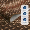 Garvee Easy Jute 4×6 Outdoor Rug Washable Non Slip Braided-Print Neutral Rugs for Living Room Ultra-Thin Non-Shedding Foldable Rug Indoor Outdoor Farmhouse Rugs for Bedroom Kitchen Porch Orange/Brown(Orange/Brown)