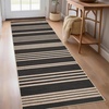 Garvee Easy Jute Modern Striped Rug 5×7 Area Rugs for Living Room Washable Rugs Bedroom Rug Stain Resistant Non Slip Floor Cover for Dining Room Office Nursery, Black&Brown(Striped – Black&natural)