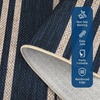 Garvee Easy Jute Modern Striped Rug 5×7 Area Rugs for Living Room Washable Rugs Bedroom Rug Stain Resistant Non Slip Floor Cover for Dining Room Office Nursery, Black&Brown(Striped – Navy)