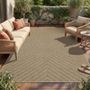 Garvee Easy Jute Rug 4×6 Outdoor Patio Rug, Washable Indoor Kitchen Rugs Non Slip Low Pile Stain Resistant Farmhouse Neutral Striped Area Rug for Entrance Living Room Backyard Bedroom 4’x6′(Striped|jute)