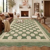 Garvee Easy Jute Rug 4×6 Outdoor Patio Rug, Washable Indoor Kitchen Rugs Non Slip Low Pile Stain Resistant Farmhouse Neutral Striped Area Rug for Entrance Living Room Backyard Bedroom 4’x6′(Checkered|green)