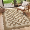 Garvee Easy Jute Rug 4×6 Outdoor Patio Rug, Washable Indoor Kitchen Rugs Non Slip Low Pile Stain Resistant Farmhouse Neutral Striped Area Rug for Entrance Living Room Backyard Bedroom 4’x6′(Checkered|jute)