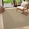 Garvee Easy Jute Rug 4×6 Outdoor Patio Rug, Washable Indoor Kitchen Rugs Non Slip Low Pile Stain Resistant Farmhouse Neutral Striped Area Rug for Entrance Living Room Backyard Bedroom 4’x6′(Striped|jute)