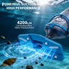 Garvee Handheld Pool Vacuum with Telescopic Pole, Updated Swimming Cordless Rechargeable Pool Cleaner 19.8GPM Powerful Suction for Above Ground/Inground Pools/Spa/Hot Tub, Dual-Filter Cleaning System(L1)