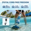 Garvee Handheld Pool Vacuum with Telescopic Pole, Updated Swimming Cordless Rechargeable Pool Cleaner 19.8GPM Powerful Suction for Above Ground/Inground Pools/Spa/Hot Tub, Dual-Filter Cleaning System(L2)