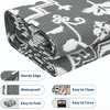 Garvee Outdoor Rug 8×10 Vintage Medallion Outdoor Rug Waterproof Patio Rugs Plastic Carpet RV Mat Carpet for Patio, Outside Entry, Backyard, Deck, Bench, Picnic, Camper，Blue/Grey(Boho – Gray/White)