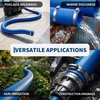 Garvee Pool Backwash Hose 1.5 Inch x 50 FT, Heavy Duty PVC Backwash Hose with 2 Metal Clamps, Blue Pool Drain Hose for Inground & Above Ground Pools, Water Discharge, Drainage, Irrigation(2 inch 100 Feet)