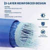 Garvee Pool Backwash Hose 1.5 Inch x 50 FT, Heavy Duty PVC Backwash Hose with 2 Metal Clamps, Blue Pool Drain Hose for Inground & Above Ground Pools, Water Discharge, Drainage, Irrigation(2 inch 50 Feet)