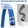 Garvee Pool Backwash Hose 1.5 Inch x 50 FT, Heavy Duty PVC Backwash Hose with 2 Metal Clamps, Blue Pool Drain Hose for Inground & Above Ground Pools, Water Discharge, Drainage, Irrigation(2 inch 100 Feet)