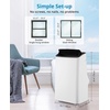 Garvee Portable Air Conditioner 14,000BTU, Remote Control, Portable AC Unit, Dehumidifier, Fan, 850Sq.Ft Cool/Dry/Swing,Quite,LCD Display,Fast Cool, Air Purification,1400W, CEER7.83,Grey(Black+White)