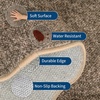Garvee Scalloped Washable Rugs 10×14 Rug for Living Room Bedroom Rug Modern Large Area Rug Non Slip Throw Rugs Soft Low Pile Stain Resistant Carpet for Dorm Dining Room Dorm, 10’x14′ Beige(A-scalloped|dark Brown)