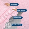 Garvee Scalloped Washable Rugs 10×14 Rug for Living Room Bedroom Rug Modern Large Area Rug Non Slip Throw Rugs Soft Low Pile Stain Resistant Carpet for Dorm Dining Room Dorm, 10’x14′ Beige(C-scalloped|pink)