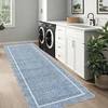 Garvee Scalloped Washable Rugs 10×14 Rug for Living Room Bedroom Rug Modern Large Area Rug Non Slip Throw Rugs Soft Low Pile Stain Resistant Carpet for Dorm Dining Room Dorm, 10’x14′ Beige(A-scalloped|blue)