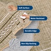 Garvee Scalloped Washable Rugs 10×14 Rug for Living Room Bedroom Rug Modern Large Area Rug Non Slip Throw Rugs Soft Low Pile Stain Resistant Carpet for Dorm Dining Room Dorm, 10’x14′ Beige(C-scalloped|jute Color)