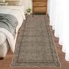 Garvee Scalloped Washable Rugs 10×14 Rug for Living Room Bedroom Rug Modern Large Area Rug Non Slip Throw Rugs Soft Low Pile Stain Resistant Carpet for Dorm Dining Room Dorm, 10’x14′ Beige(A-scalloped|dark Brown)
