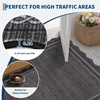 Garvee Scalloped Washable Rugs 10×14 Rug for Living Room Bedroom Rug Modern Large Area Rug Non Slip Throw Rugs Soft Low Pile Stain Resistant Carpet for Dorm Dining Room Dorm, 10’x14′ Beige(C-scalloped|charcoal)