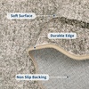 Garvee Scalloped Washable Rugs 10×14 Rug for Living Room Bedroom Rug Modern Large Area Rug Non Slip Throw Rugs Soft Low Pile Stain Resistant Carpet for Dorm Dining Room Dorm, 10’x14′ Beige(A-scalloped|taupe)
