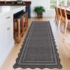 Garvee Scalloped Washable Rugs 10×14 Rug for Living Room Bedroom Rug Modern Large Area Rug Non Slip Throw Rugs Soft Low Pile Stain Resistant Carpet for Dorm Dining Room Dorm, 10’x14′ Beige(Scalloped03|charcoal)