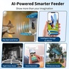 Garvee Smart Bird Feeder with 4K Camera & AI Recognition – Solar Powered, 2L Capacity, Night Vision, App Alerts, for Bird Watching, Squirrel Deterrent Function(Blue)