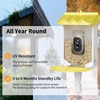 Garvee Smart Bird Feeder with 4K Camera & AI Recognition – Solar Powered, 2L Capacity, Night Vision, App Alerts, for Bird Watching, Squirrel Deterrent Function(Light Yellow)