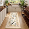 Garvee Washable Area Rug 8×10 Rugs for Living Room, Indoor Farmhouse Cute Animal Print Nursery Rugs with Non Slip Back Low Pile Ultra Thin Floor Rug for Girls Kids Room, Beige(Cute Animal|beige)