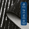 Garvee Washable Kitchen Rugs Diamond Stripes Area Rug for Hallway Contemporary Distressed Front Door Area Rug Non Slip Neutral Soft Runner Rugs for Entryway Black and White 2’x6′(Black)