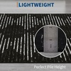 Garvee Washable Kitchen Rugs Diamond Stripes Area Rug for Hallway Contemporary Distressed Front Door Area Rug Non Slip Neutral Soft Runner Rugs for Entryway Black and White 2’x6′(Black)
