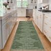 Garvee Washable Kitchen Rugs Diamond Stripes Area Rug for Hallway Contemporary Distressed Front Door Area Rug Non Slip Neutral Soft Runner Rugs for Entryway Black and White 2’x6′(Green)