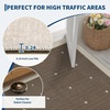 Garvee Washable Runner Rug 2×6 Hallway Runner Non Slip Kitchen Rugs Soft Non Shedding Low Pile Entryway Rug Bordered Farmhouse Stain Resistant Carpet for Bath Laundry Room, Dark Brown
