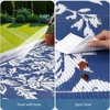 Garvee Waterproof Outdoor Rug 8×10 for Patio, Foldable Reversible Modern Area Rug, Large Plastic Straw Mat for Camping, RV, Porch, Backyard, Deck, Picnic, Beach, Blue & White(Blue & White)