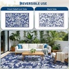 Garvee Waterproof Outdoor Rug 8×10 for Patio, Foldable Reversible Modern Area Rug, Large Plastic Straw Mat for Camping, RV, Porch, Backyard, Deck, Picnic, Beach, Blue & White(Blue & White)