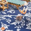 Garvee Waterproof Outdoor Rug 8×10 for Patio, Foldable Reversible Modern Area Rug, Large Plastic Straw Mat for Camping, RV, Porch, Backyard, Deck, Picnic, Beach, Blue & White(Blue & White)