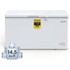 Garvee 14.5cuft Chest Freezer, Large Capacity Freezer Stand Alone with 6 Movable Wheels, Mechanical Temperature Control, 2 Removable Baskets, for Garage/Home/Office, White(14.5 Cubic Feet)