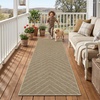 Garvee Easy Jute Rug 4×6 Outdoor Patio Rug, Washable Indoor Kitchen Rugs Non Slip Low Pile Stain Resistant Farmhouse Neutral Striped Area Rug for Entrance Living Room Backyard Bedroom 4’x6′(Striped|jute)