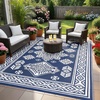 Medallion - Navy Blue & White