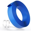 Garvee Pool Backwash Hose 1.5 Inch x 50 FT, Heavy Duty PVC Backwash Hose with 2 Metal Clamps, Blue Pool Drain Hose for Inground & Above Ground Pools, Water Discharge, Drainage, Irrigation(1.5 inch 50 Feet)
