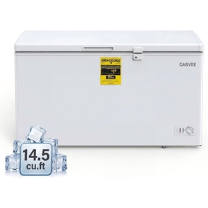 Garvee 14.5cuft Chest Freezer, Large Capacity Freezer Stand Alone with 6 Movable Wheels, Mechanical Temperature Control, 2 Removable Baskets, for Garage/Home/Office, White(14.5 Cubic Feet)