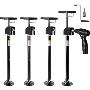 Garvee 4 Pack RV Slide Out Supports Jack with a Flat Top Support Block, RV Stabilizer Jacks Supports Up to 20,000lbs, 21″-49″ Quick-Lift Adjustable – Drill & Hand Crank Compatible for Campers & RVs(4 Pack)