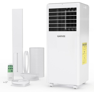 Garvee 8000 BTUs Portable Air Conditioner,Up to 350 Sq.Ft. Remote Control 48dB Portable AC Unit, Dehumidifier, Fan, Sleep, 24H Timer&Installation Kit, DOE Certified, Ceer 6.2, White+Black Panel(Black)