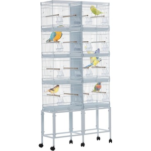 Garvee Bird Cage, 23”L Stackable Breeding Bird Cage, Divided Breeder Cage w/Individual Removeble Tray, Application for Conure,Macaw,Budgie,Cockatiel,Lovebirds,Parakeet(33”L x 69”H)