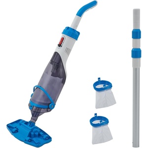Garvee Handheld Pool Vacuum with Telescopic Pole, Updated Swimming Cordless Rechargeable Pool Cleaner 19.8GPM Powerful Suction for Above Ground/Inground Pools/Spa/Hot Tub, Dual-Filter Cleaning System(L1)